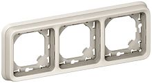 Рамка горизонтальная Legrand Plexo 3-м. с суппортом IP55 белый картинка